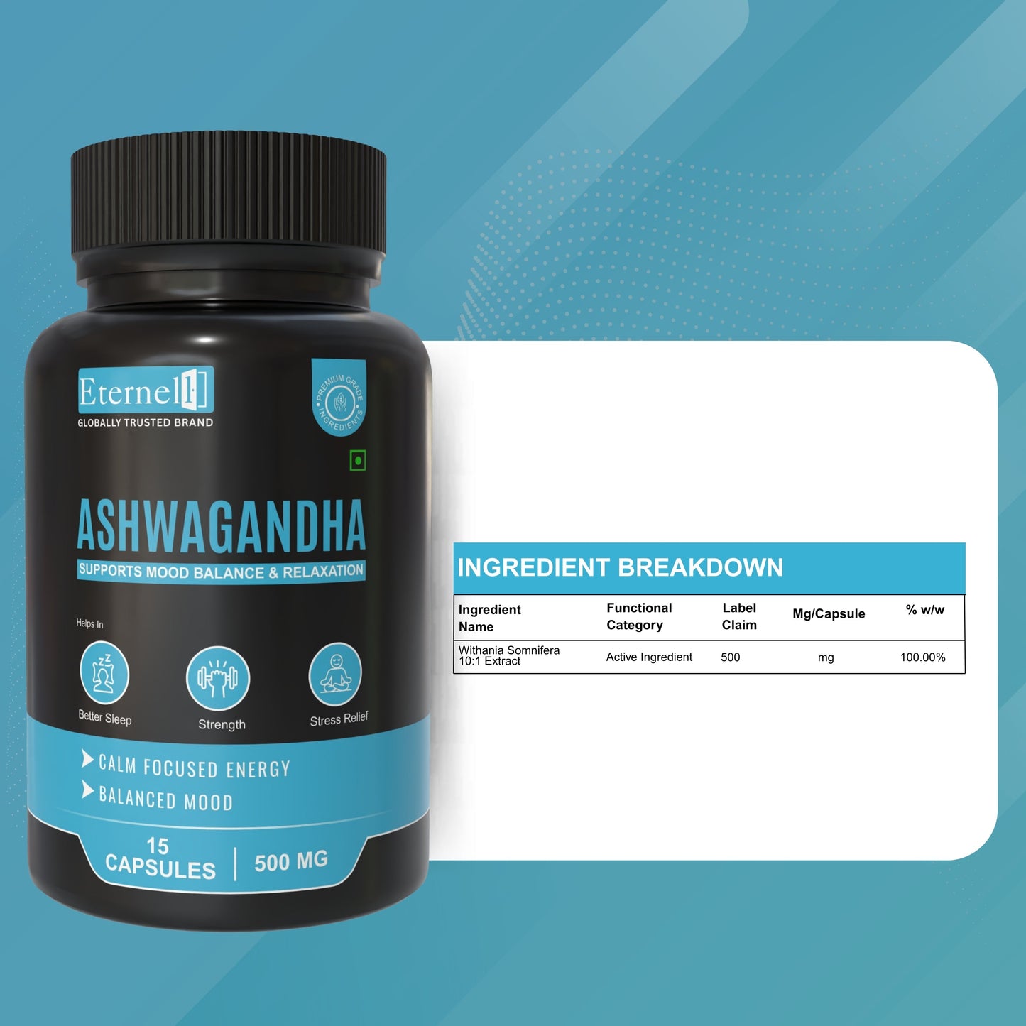 Ashwagandha Capsules - 500 mg