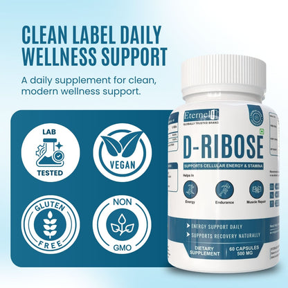 D-Ribose Capsules  500 mg – Cellular Energy & Recovery Support