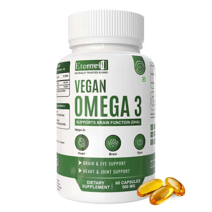 Vegan Omega-3 Veg Capsules 500 mg – Plant-Based Heart Support