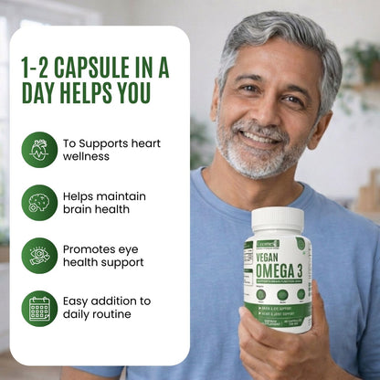 Vegan Omega-3 Veg Capsules 500 mg – Plant-Based Heart Support
